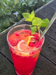 cocktail with strawberry