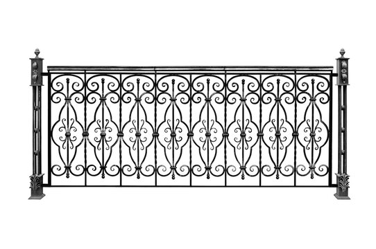 Antique balcony railing. B.