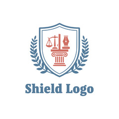 Shield logo vector illustration design