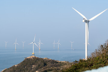 wind power station in ocean