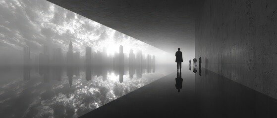 Pros in a futuristic city