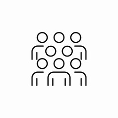 large group icon sign vector