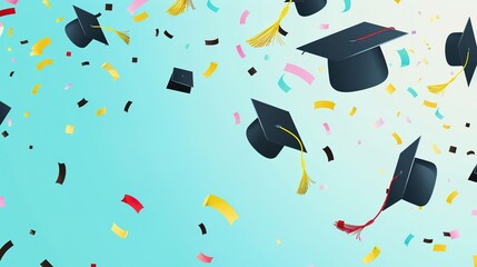 Joyful Graduation Backgrounds for Academic Events, Diploma Designs and Student Achievement Celebrations