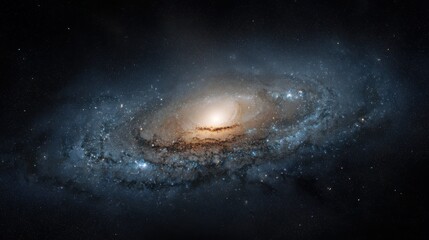 Fototapeta premium a galaxy with stars and nebulae, against a dark background
