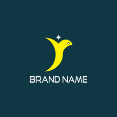 A vector logo illustration of a bird.