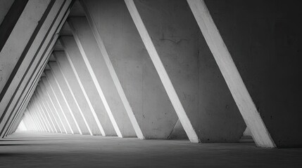 Fototapeta premium Empty modern architectural corridor