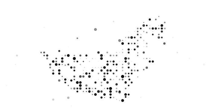 Digital Circle Art of UAE Map