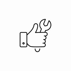 wrench repairing icon sign vector