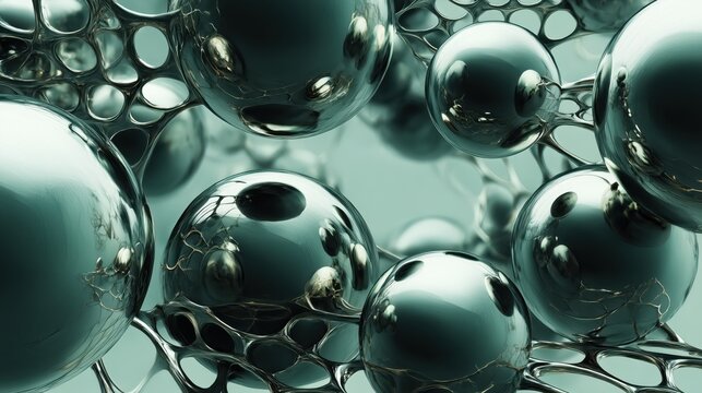 Abstract 3d ball-planet, solid background - Powered by Adobe