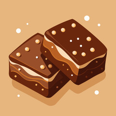 chocolate cake on a white background