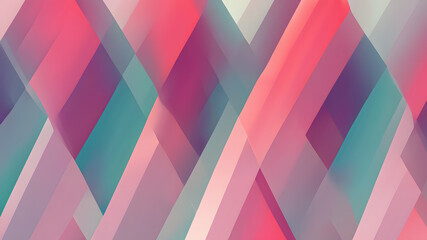 Obraz premium Abstract diagonal geometric shapes with gradient colors transitioning between pink purple and teal
