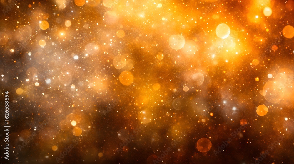 Poster bokeh effect of golden lights.
