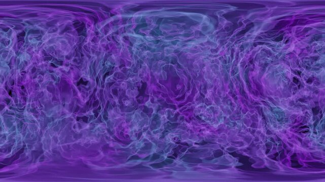 Ethereal Purple and Blue Smoke Abstract Background 360 vr looping animation