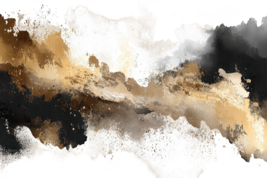Abstract swath of gold, brown, and white paint - Powered by Adobe