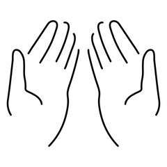 prayer icon isolated on white background, vector illustration.