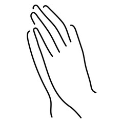 prayer icon isolated on white background, vector illustration.