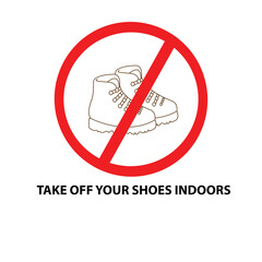 Take off your shoes indoors symbol
