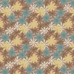 Wild Flowers seamless vector pattern