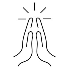 Obraz premium prayer icon isolated on white background, vector illustration.