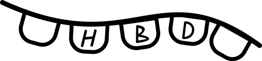 Birthday Element Outline