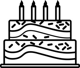 Birthday Element Outline
