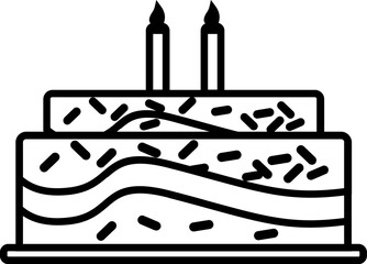 Birthday Element Outline