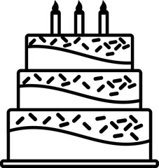 Birthday Element Outline