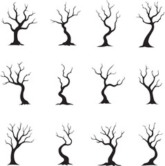 Dead Tree Silhouette SVG Bundle

Spooky Bare Tree Clipart Pack

Creepy Tree SVG for Halloween