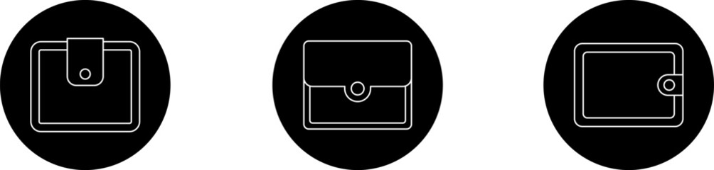 Suitcase vector icons set. Suitcases, bags, purses, cases, briefcases, hand luggage, wallets icon design collection. Modern simple isolated line illustration for web site designs or mobile apps.