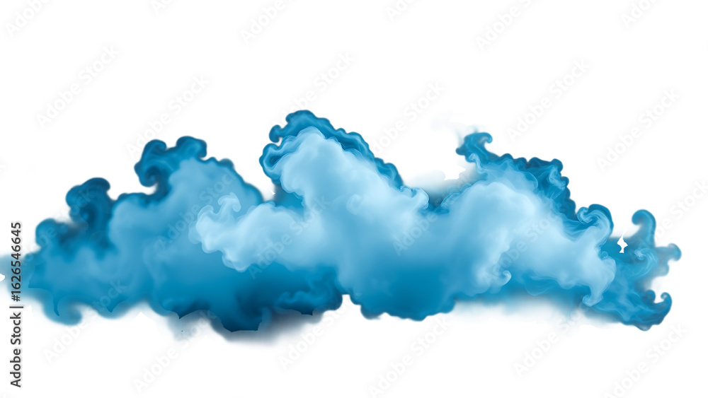 Poster harmonious nebula cloud patterns swirling in an abstract cloud shape isolated on a transparent backg