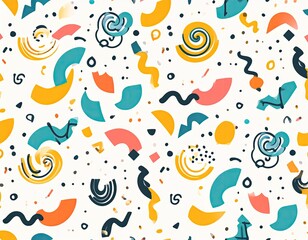 Hand drawn flat design abstract doodle pattern
4