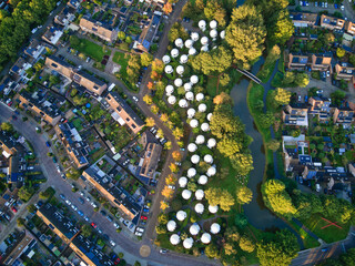 Aerial View Unique Spherical Tent