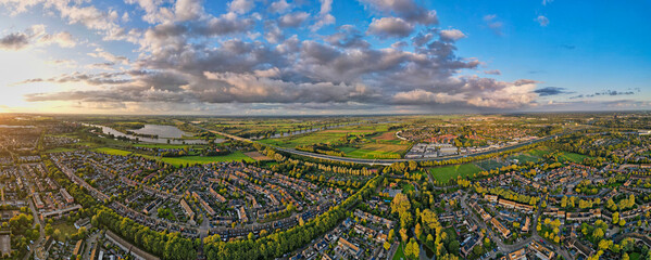 Aerial View Vibrant Landscape Where