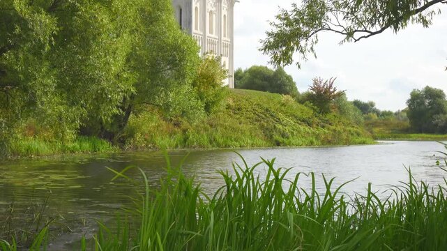 Church of the Intercession on the Nerl, Vladimir region, Bogolyubovo, Church of the Intercession on the Nerl. High quality 4k footage.
