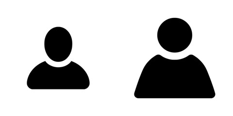 The modern icon of a user features a flat design with a person added as a member, symbolized through a pictogram illustration, typically used in UX and UI icons
