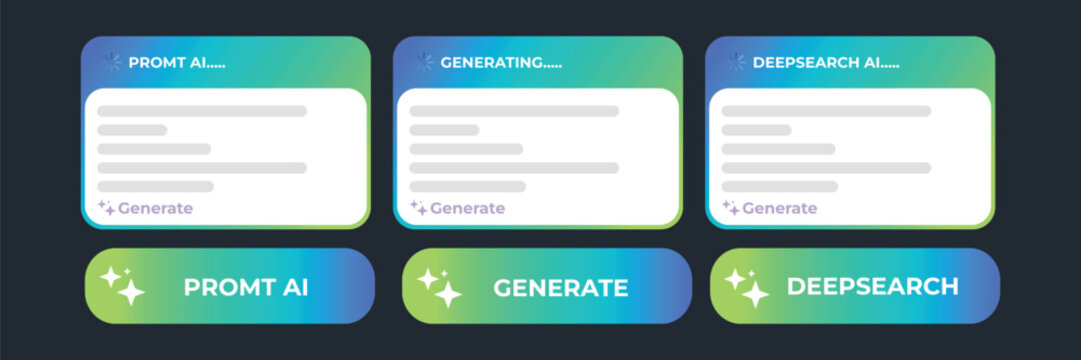 AI powered text placeholder design. Data entry field. Vector illustration.