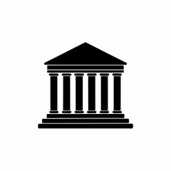 creative details Greek Temple Icon Vector Illustration