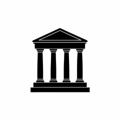 creative details Greek Temple Icon Vector Illustration