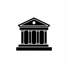 creative details Greek Temple Icon Vector Illustration
