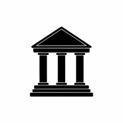Obraz premium creative details Greek Temple Icon Vector Illustration