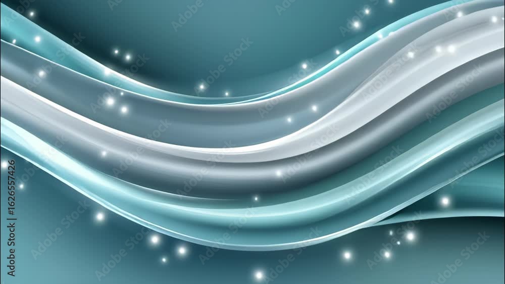 Poster abstract wave background with smooth flowing lines glowing light particles creating calm elegant fut