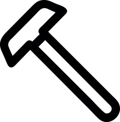Vector art of hammer icon isolated on white background