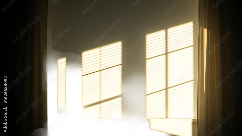 Poster shadow overlay effect isolated on transparent background light and shadows from window blank mockup