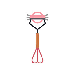 Vector illustration of an eyelash curler beauty tool isolated on a white background, cosmetic accessory for curling lashes, makeup essential for eye enhancement, professional beauty equipment, eyelash