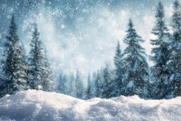 Snowy Winter Forest Landscape
