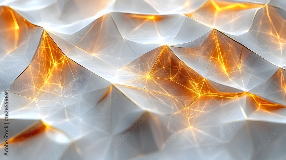 Poster abstract geometric pattern with golden lines.