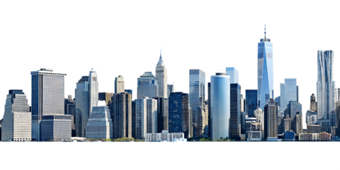 Manhattan skyscrapers cityscape isolated on a transparent background.png