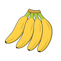 Ripe banana. Fruit vector design