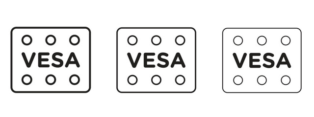 Vesa icon linear style sign for mobile concept and web design.