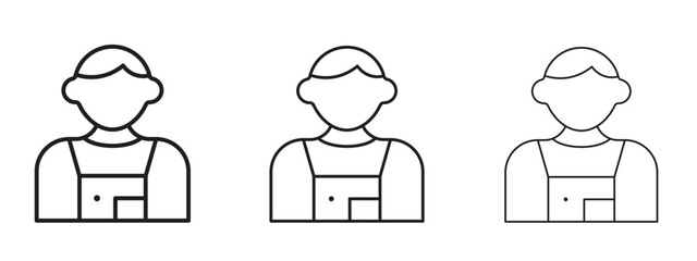 Tourist Guide icon linear style sign for mobile concept and web design.